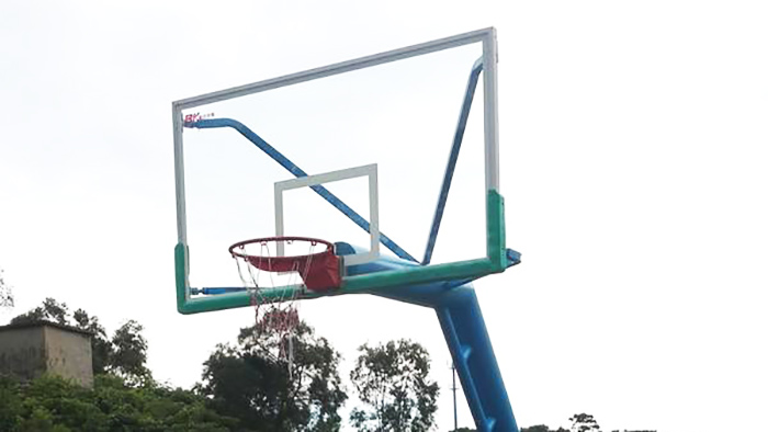 珠海石景山公園與給力體育合作移動(dòng)單臂籃球架工程案例
